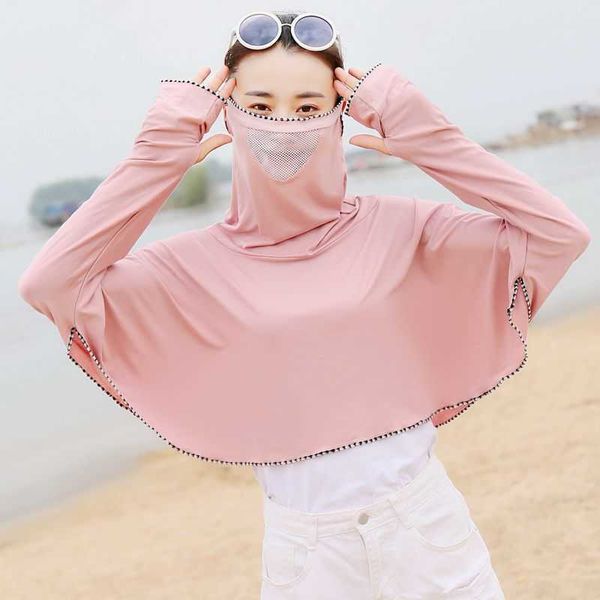 summer ice silk sunscreen shawl women's outdoor travel driving uv mask one beach thin coat
summer ice silk sunscreen shawl women's outdoor travel driving uv mask one beach thin coat