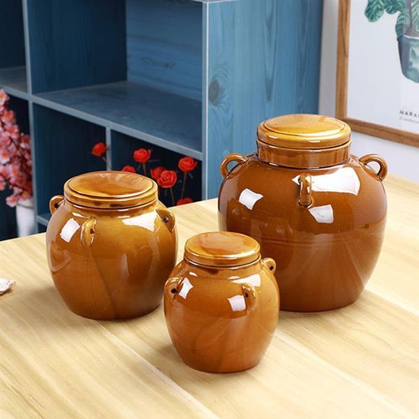 storage bottles & jars ceramic sealed kimchi jar retro tea for pickled sauerkraut cabbage radish container food kitchen accessories
storage bottles & jars ceramic sealed kimchi jar retro tea for pickled sauerkraut cabbage radish container food kitchen accessories