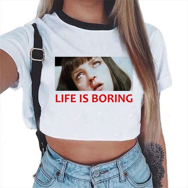 life is boring letters womens shirt printed white crop quentin tarantino pulp fiction hippie women kimono clothes
life is boring letters womens shirt printed white crop quentin tarantino pulp fiction hippie women kimono clothes