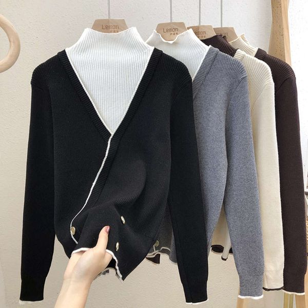 women's sweaters sweaters women's thickened half high collar and fake two-piece design p7b8, White;black
women's sweaters sweaters women's thickened half high collar and fake two-piece design p7b8, White;black