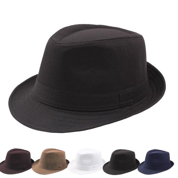 wide brim hats spring summer solid color men's jazz hat outdoor cloth stage cap fedora, Blue;gray
wide brim hats spring summer solid color men's jazz hat outdoor cloth stage cap fedora, Blue;gray