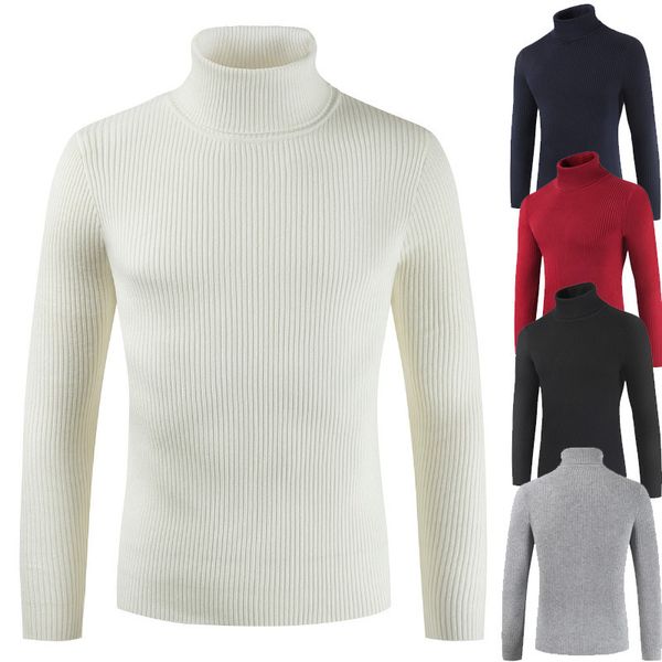 fashion sweater autumn 2021 men's turtleneck pullover solid color trend, White;black
fashion sweater autumn 2021 men's turtleneck pullover solid color trend, White;black