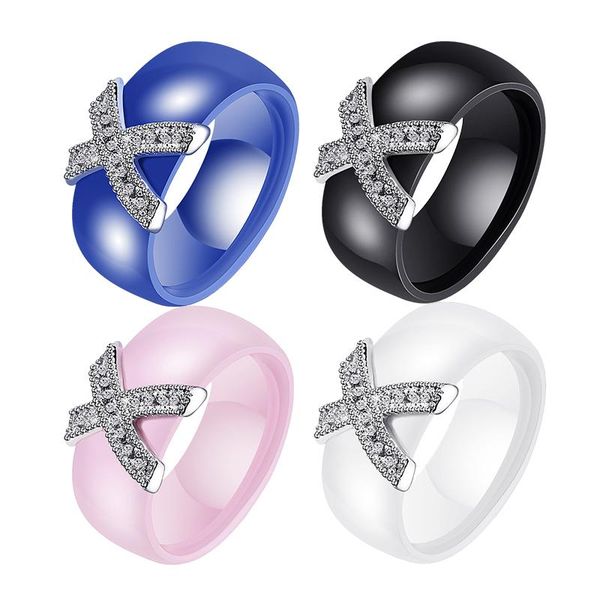 wedding rings fashionable precision mosaic cubic zircon four-color ceramic cross couple ring, valentine's day gift for ladies, stainles, Slivery;golden
wedding rings fashionable precision mosaic cubic zircon four-color ceramic cross couple ring, valentine's day gift for ladies, stainles, Slivery;golden