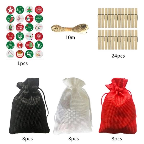 gift wrap 24pcs/set christmas advent calendar candy bags with stickers clips drawstring rope birthday wedding party decoration
gift wrap 24pcs/set christmas advent calendar candy bags with stickers clips drawstring rope birthday wedding party decoration
