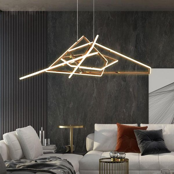 post-modern luxury living room chandelier creative hall restaurant geometric minimalist stainless steel special-shaped lamp pendant lamps
post-modern luxury living room chandelier creative hall restaurant geometric minimalist stainless steel special-shaped lamp pendant lamps