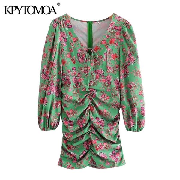 women chic fashion floral print pleated mini dress vintage lantern sleeve back zipper female dresses vestidos 210420, Black;gray
women chic fashion floral print pleated mini dress vintage lantern sleeve back zipper female dresses vestidos 210420, Black;gray