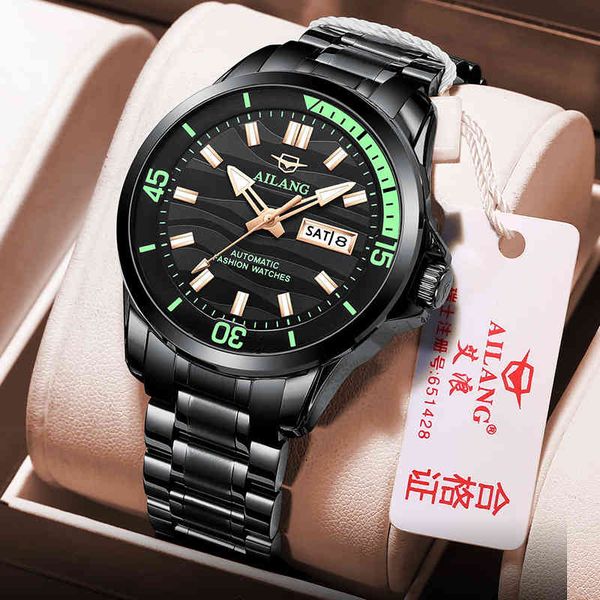 ailang men's watch automatic mechanical rvs sport waterproof leisure luxury lighting week calendar authentication 8829, Slivery;brown
ailang men's watch automatic mechanical rvs sport waterproof leisure luxury lighting week calendar authentication 8829, Slivery;brown