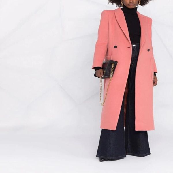 women's wool & blends simple two button x-long imitation cashmere coats women autumn winter back split solid notched open stitch overco, Black
women's wool & blends simple two button x-long imitation cashmere coats women autumn winter back split solid notched open stitch overco, Black