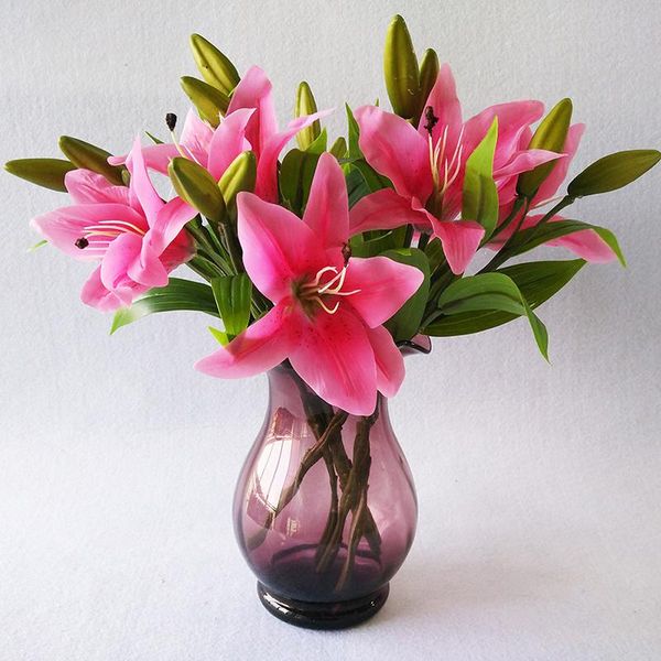 1pcs 3 heads real touch pvc artificial silk lily flower wedding garden decoration home farmhouse decor festival gift decorative flowers & wr
1pcs 3 heads real touch pvc artificial silk lily flower wedding garden decoration home farmhouse decor festival gift decorative flowers & wr