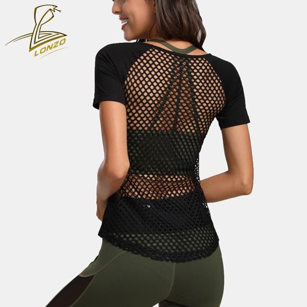 running jerseys lonzo sports t shirt women hollow quick drying short sleeved casual training fitness yoga clothes lcp143, Black;blue
running jerseys lonzo sports t shirt women hollow quick drying short sleeved casual training fitness yoga clothes lcp143, Black;blue