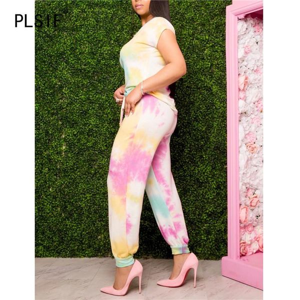 women's tracksuits special design tie-dye o neck short sleeve crop and pants 2 pieces set high street casual lady fashion, Gray
women's tracksuits special design tie-dye o neck short sleeve crop and pants 2 pieces set high street casual lady fashion, Gray