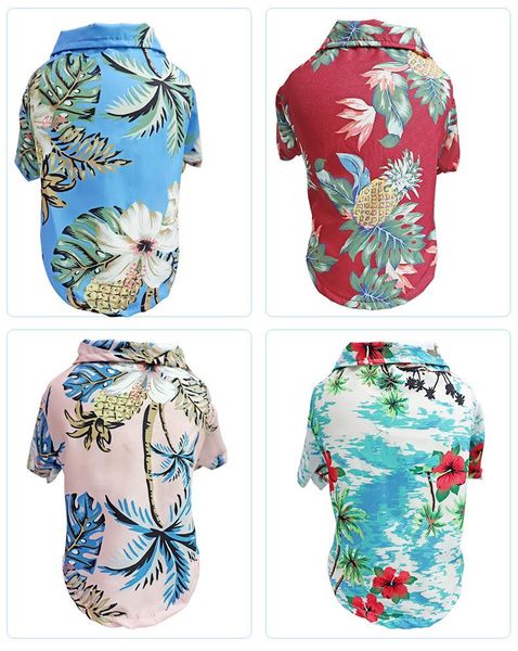 dog apparel summer printed clothes pet shirt jacket beach style puppy costume outfits chihuahua clothing for small dogs