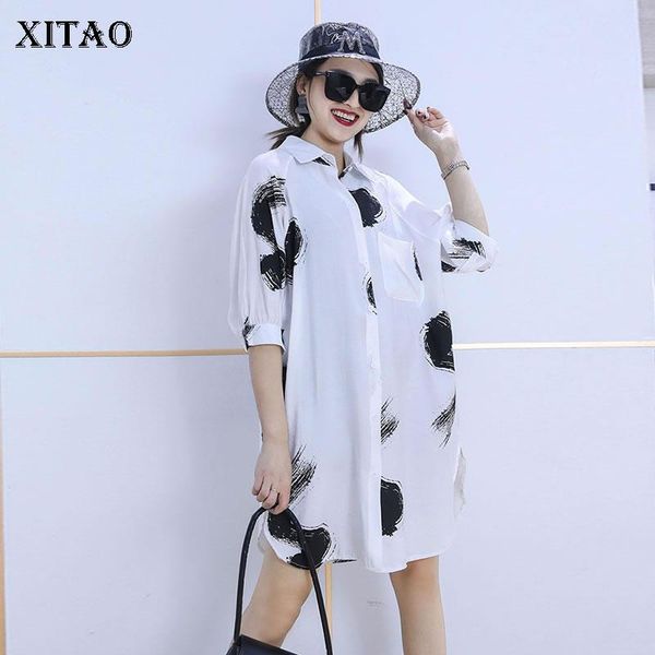 women's blouses & shirts xitao korean style loose casual print plus size short sleeve medium and long shirt 2021 spring summer women fa, White
women's blouses & shirts xitao korean style loose casual print plus size short sleeve medium and long shirt 2021 spring summer women fa, White