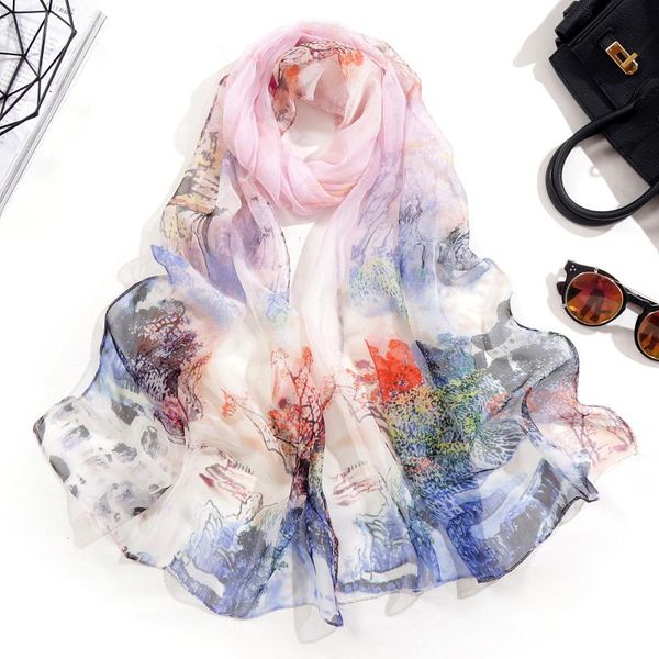 scarves thin spring and autumn kinds of small sunscreen silk mountains waters version good quality gift, Blue;gray
scarves thin spring and autumn kinds of small sunscreen silk mountains waters version good quality gift, Blue;gray