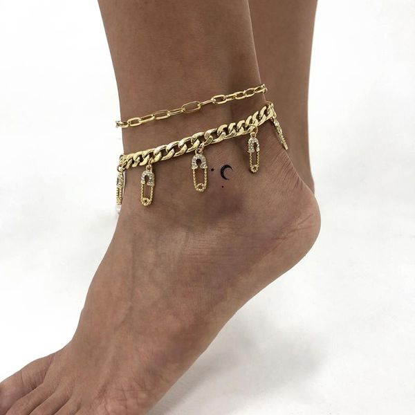 anklets vintage cuban chain multirow gold paper clips charms for women party summer beach jewelry ankle accessories wholesale, Red;blue
anklets vintage cuban chain multirow gold paper clips charms for women party summer beach jewelry ankle accessories wholesale, Red;blue