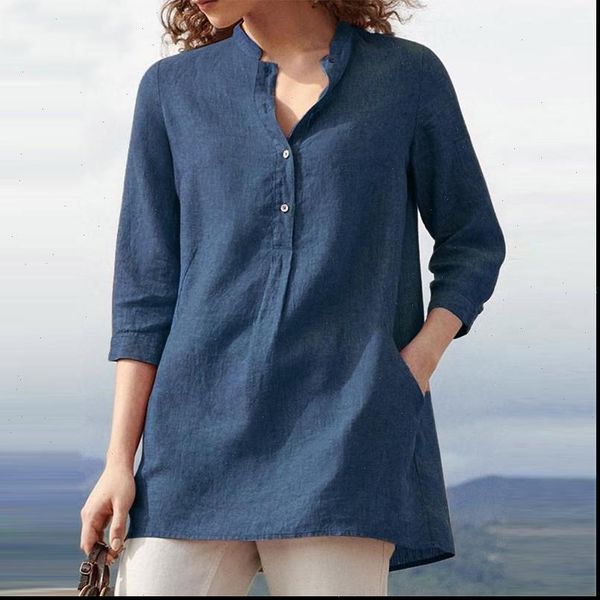 fashion button autumn casual womens shirts 3 4 sleeve blusas v neck plus size woman tunic 5xl, White
fashion button autumn casual womens shirts 3 4 sleeve blusas v neck plus size woman tunic 5xl, White
