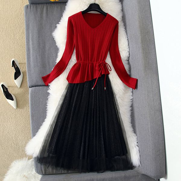 autumn winter dress 2021 women dstring v-neck mesh lace knit red long sleeve slim long midi pleated dress spring, Black;gray
autumn winter dress 2021 women dstring v-neck mesh lace knit red long sleeve slim long midi pleated dress spring, Black;gray