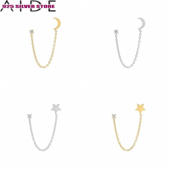 stud aide 925 silver earrings with charm cz zircon star meniscus chain for women girls pendientes mujer 2021 trend yt, Golden;silver
stud aide 925 silver earrings with charm cz zircon star meniscus chain for women girls pendientes mujer 2021 trend yt, Golden;silver