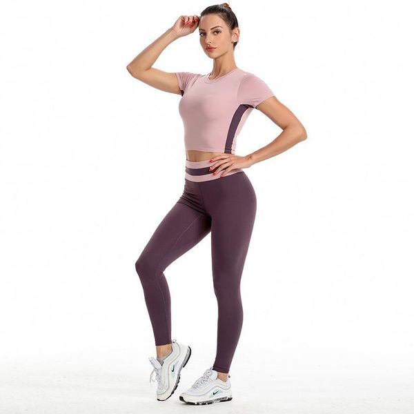 yoga set 2pcs elastic fitness gym clothes women's sport short sleeve t-shirt and legging suit solid quick dry sportwear outfit
yoga set 2pcs elastic fitness gym clothes women's sport short sleeve t-shirt and legging suit solid quick dry sportwear outfit