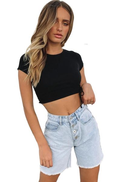 women's t-shirt women floral harajuku short puff sleeve ruched drawstring crop summer female party casual cropped basic, White
women's t-shirt women floral harajuku short puff sleeve ruched drawstring crop summer female party casual cropped basic, White