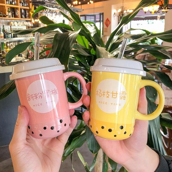 mugs cartoon cute boba ceramic mug with lid glass straw cup student personality coffee office milk tea breakfast cups gift
mugs cartoon cute boba ceramic mug with lid glass straw cup student personality coffee office milk tea breakfast cups gift