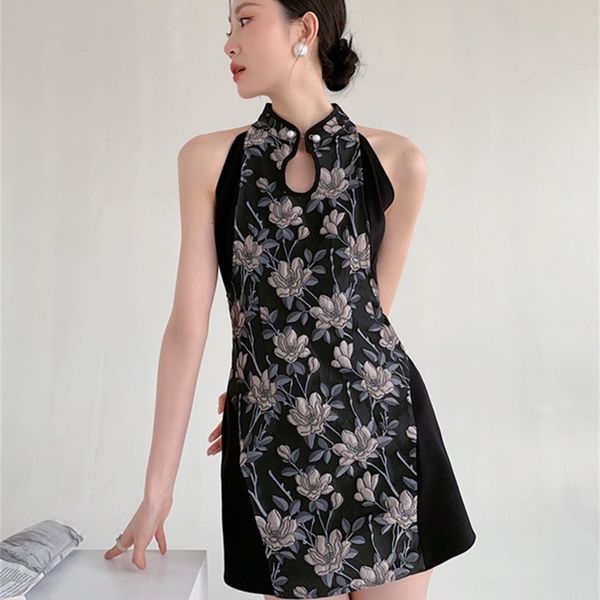 casual dresses vintage floral patchwork cheongsam ladies summer sleeveless jacquard mini a line retro women clothing kyet, Black;gray
casual dresses vintage floral patchwork cheongsam ladies summer sleeveless jacquard mini a line retro women clothing kyet, Black;gray