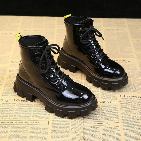 boots solid black leather female lace up ankle for women shoes woman round toe plus size thick bottom platform
boots solid black leather female lace up ankle for women shoes woman round toe plus size thick bottom platform