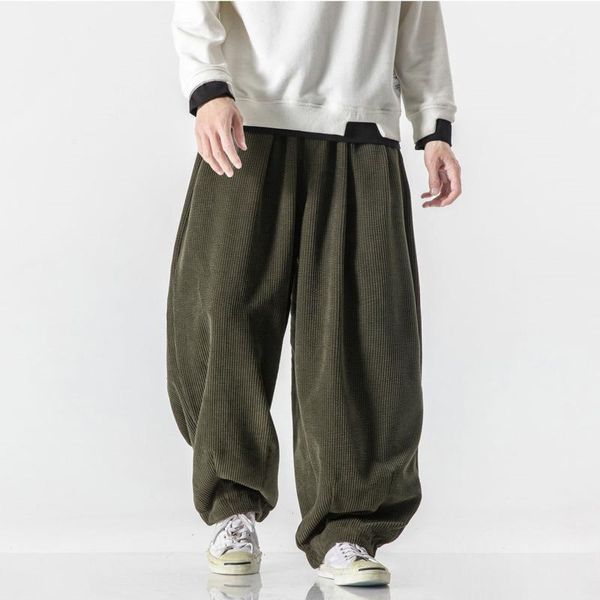 men's pants mrgb autumn corduroy oversize chinese style men harem solid color wide leg casual trousers for, Black
men's pants mrgb autumn corduroy oversize chinese style men harem solid color wide leg casual trousers for, Black
