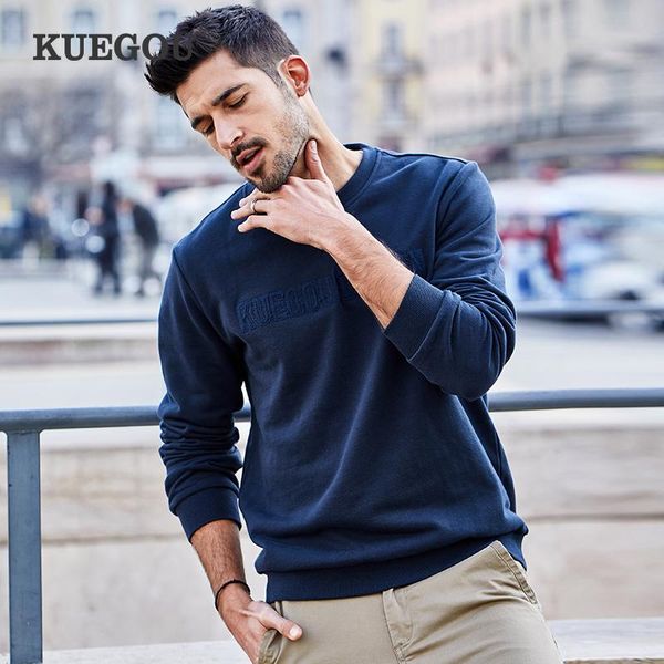 men's hoodies & sweatshirts kuegou brand men round collar sweatshirt spring autumn leisure fashion simple letters embroidery mw-2270, Black
men's hoodies & sweatshirts kuegou brand men round collar sweatshirt spring autumn leisure fashion simple letters embroidery mw-2270, Black