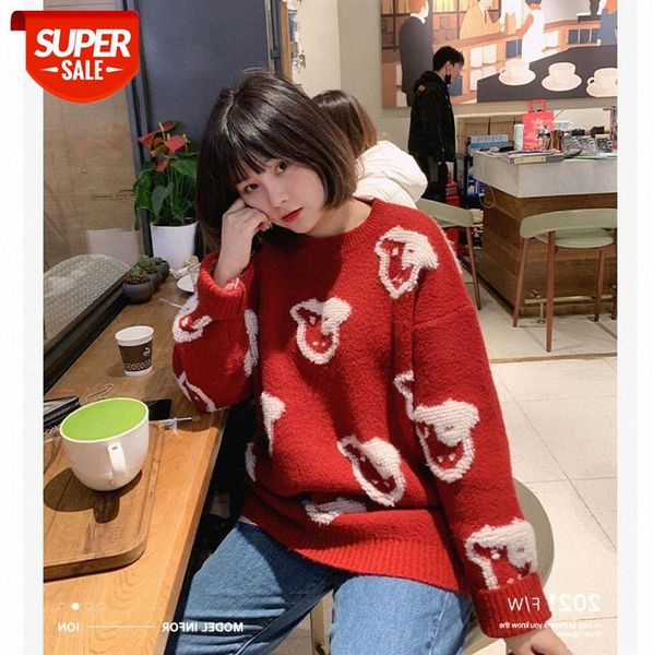 korean hedging round neck and long sleeves look thinner in the year of ox cute new cow sweater women's clothing #9x5r, White
korean hedging round neck and long sleeves look thinner in the year of ox cute new cow sweater women's clothing #9x5r, White