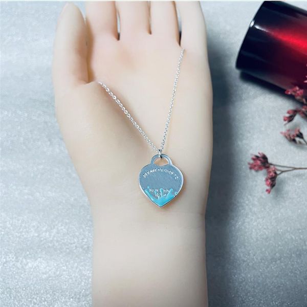pendant necklaces 1:1 s925 original classic blue water drop pink black red fashion jewelry heart necklace, Silver
pendant necklaces 1:1 s925 original classic blue water drop pink black red fashion jewelry heart necklace, Silver