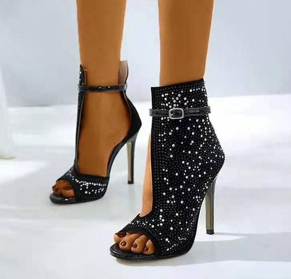 aneikeh crystal sequins women pumps high heels brand design gladiator rhinestone buckle strap summer party shoes dress, Black
aneikeh crystal sequins women pumps high heels brand design gladiator rhinestone buckle strap summer party shoes dress, Black