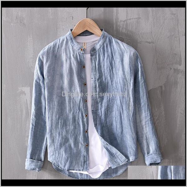 casual shirts clothing apparel drop delivery 2021 spring style flax mens long sleeved youth comfortable wrinkled face stand collar shirt z8g, White;black
casual shirts clothing apparel drop delivery 2021 spring style flax mens long sleeved youth comfortable wrinkled face stand collar shirt z8g, White;black