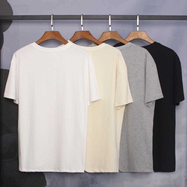 short t shirt sleeve double thread essentials high street loose couple for men and women, White;black
short t shirt sleeve double thread essentials high street loose couple for men and women, White;black
