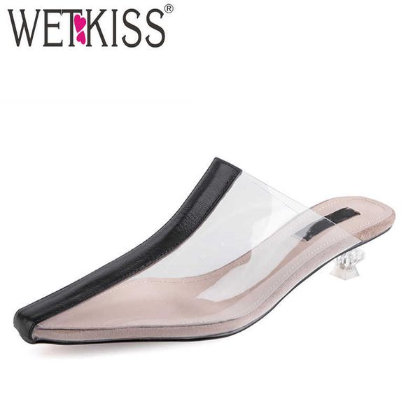 wetkiss pvc slippers woman pointed toe footwear fashion transparent unusual heel high slides shoes mules shoes women summer 210630, Black
wetkiss pvc slippers woman pointed toe footwear fashion transparent unusual heel high slides shoes mules shoes women summer 210630, Black