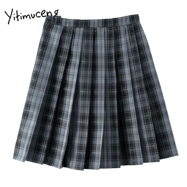 yitimuceng plaid pleated skirt women zipper high waist mini clothing 2021 spring summer korean fashion preppy style skirts, Black
yitimuceng plaid pleated skirt women zipper high waist mini clothing 2021 spring summer korean fashion preppy style skirts, Black