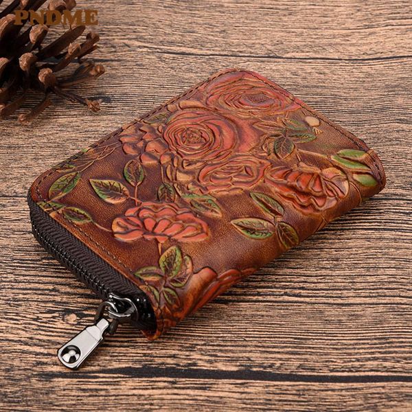 card holders pndme ladies genuine leather wallet designer handmade embossed cowhide flower small purse for women, Brown;gray
card holders pndme ladies genuine leather wallet designer handmade embossed cowhide flower small purse for women, Brown;gray
