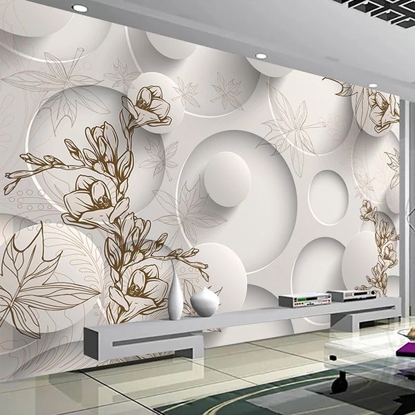 Custom Mural Wallpaper Flower 3D Stereoscopic Geometric Circle Ball Living Room Sofa TV Background Wall Modern Art, White
Custom Mural Wallpaper Flower 3D Stereoscopic Geometric Circle Ball Living Room Sofa TV Background Wall Modern Art, White