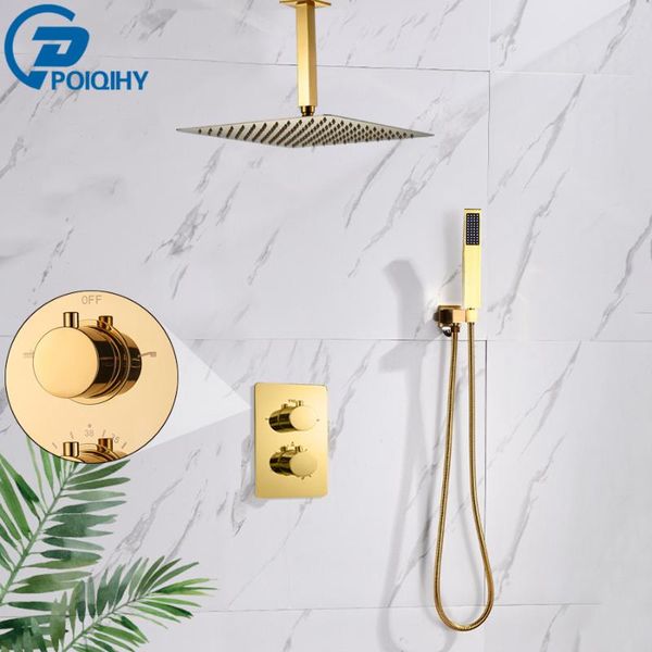 golden shower faucet dual handle thermostatic mixers ceiling mounted bathroom concealed thermostat valve 2-ways sets
golden shower faucet dual handle thermostatic mixers ceiling mounted bathroom concealed thermostat valve 2-ways sets