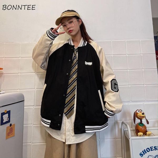 women jackets spring autumn plus size retro patchwork loose casual bomber jacket couple coat harajuku high street korean hipster women', Black;brown
women jackets spring autumn plus size retro patchwork loose casual bomber jacket couple coat harajuku high street korean hipster women', Black;brown
