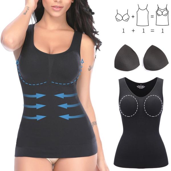 women's shapers slimming tank women tummy control shapewear seamless comprission camisole body shaper waist trainer padded corset, Black;white
women's shapers slimming tank women tummy control shapewear seamless comprission camisole body shaper waist trainer padded corset, Black;white