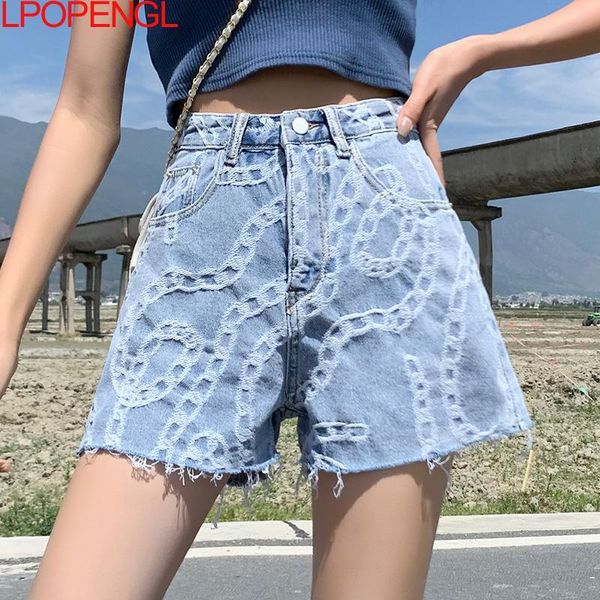 women's shorts denim blue short jeans wide-leg stretch waist fashion retro harajuku high-waist female 2021 summer, White;black
women's shorts denim blue short jeans wide-leg stretch waist fashion retro harajuku high-waist female 2021 summer, White;black