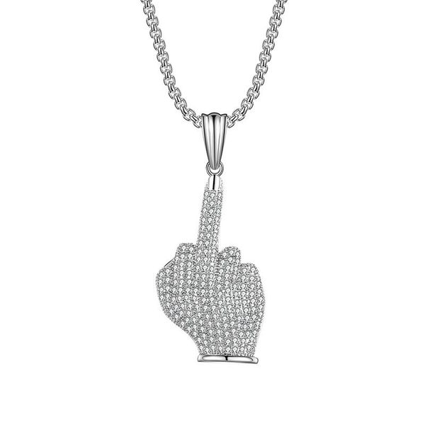 pendant necklaces hip-hop style trend jewelry "contempt" street dance necklace copper zircon wedding community party, Silver
pendant necklaces hip-hop style trend jewelry "contempt" street dance necklace copper zircon wedding community party, Silver