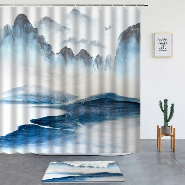 shower curtains 2 pcs forest abstract art chinese landscape ink painting set washable bathroom decoration non-slip rug bath mats
shower curtains 2 pcs forest abstract art chinese landscape ink painting set washable bathroom decoration non-slip rug bath mats