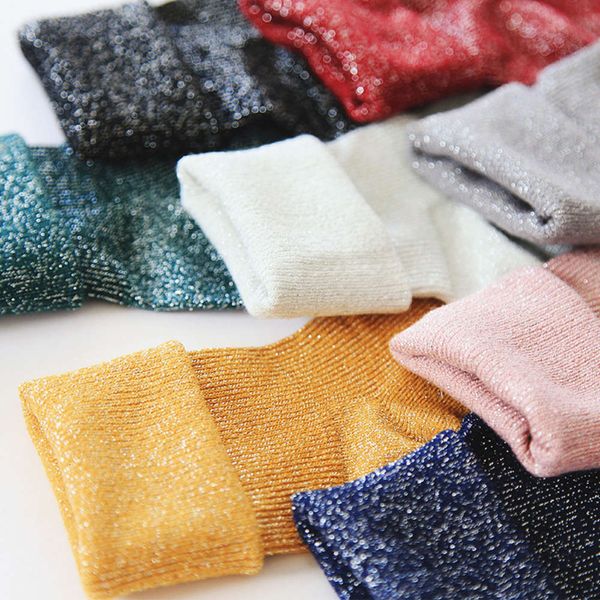 winter cotton solid shiny woman simple socks fashion art fold female student thick warm metallic line sox trendy, Black;white
winter cotton solid shiny woman simple socks fashion art fold female student thick warm metallic line sox trendy, Black;white