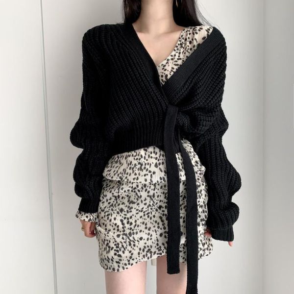 women's knits & tees loose ribbed knit lace up short cardigan women solid off shoulder batwing sleeve cropped sweater female knitt, White
women's knits & tees loose ribbed knit lace up short cardigan women solid off shoulder batwing sleeve cropped sweater female knitt, White