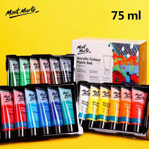 gift sets mont marte 6/8/12/18/24 colors 75ml acrylic pigment set drawing painting graffiti diy waterproof not easy to fade art supplies
gift sets mont marte 6/8/12/18/24 colors 75ml acrylic pigment set drawing painting graffiti diy waterproof not easy to fade art supplies