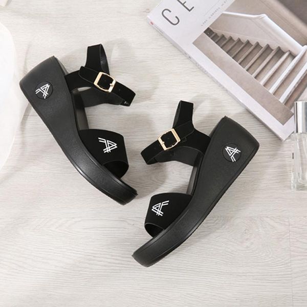 summer platform women sandals comfortable light thick bottom nonslip middle high heel peep toe casual female shoes, Black
summer platform women sandals comfortable light thick bottom nonslip middle high heel peep toe casual female shoes, Black