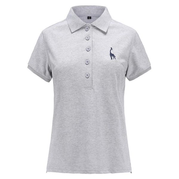 women's polos brand quality solid slim fit giraffe embroidery shirt women fashion cotton, White
women's polos brand quality solid slim fit giraffe embroidery shirt women fashion cotton, White