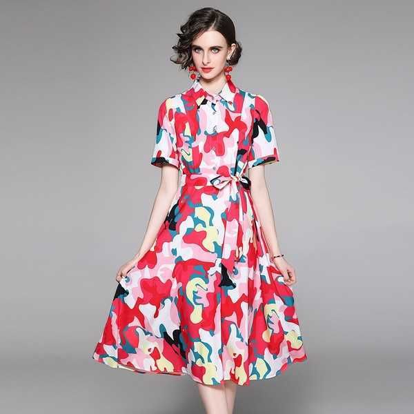 runway designer fashion printing party dress summer women short sleeve vintage casual shirt dresse 210526, Black;gray
runway designer fashion printing party dress summer women short sleeve vintage casual shirt dresse 210526, Black;gray